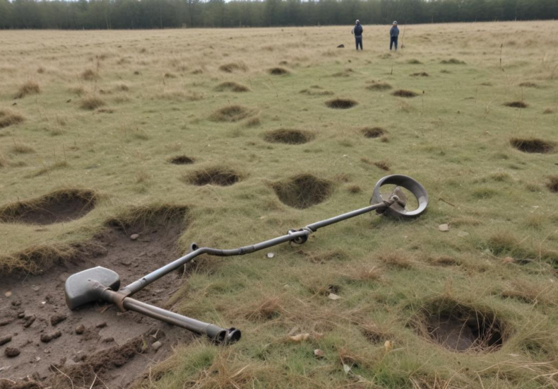 Metal detecting near old battlefields