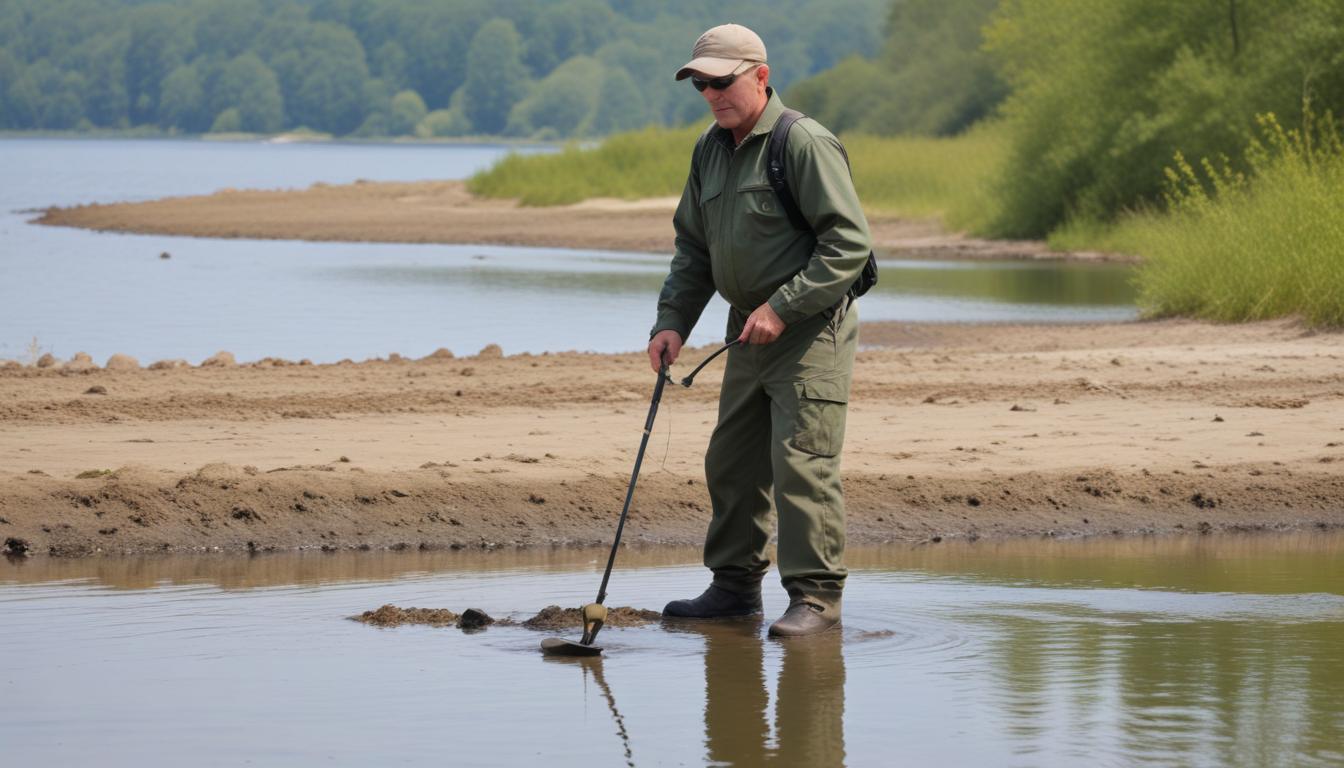Safety precautions when metal detecting near water